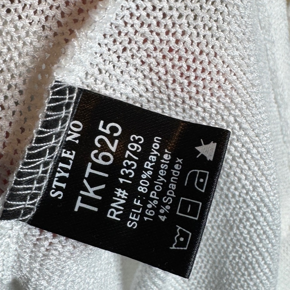 Vici Bellissimo Draped V-Neck Knit‎ Sweater Top in White Womens Small - Picture 8 of 9